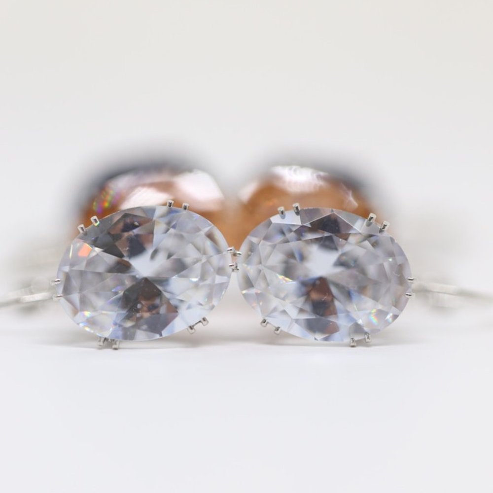 18k Gold Dipped White, Champagne or Blue Topaz - Picture 5 of 15